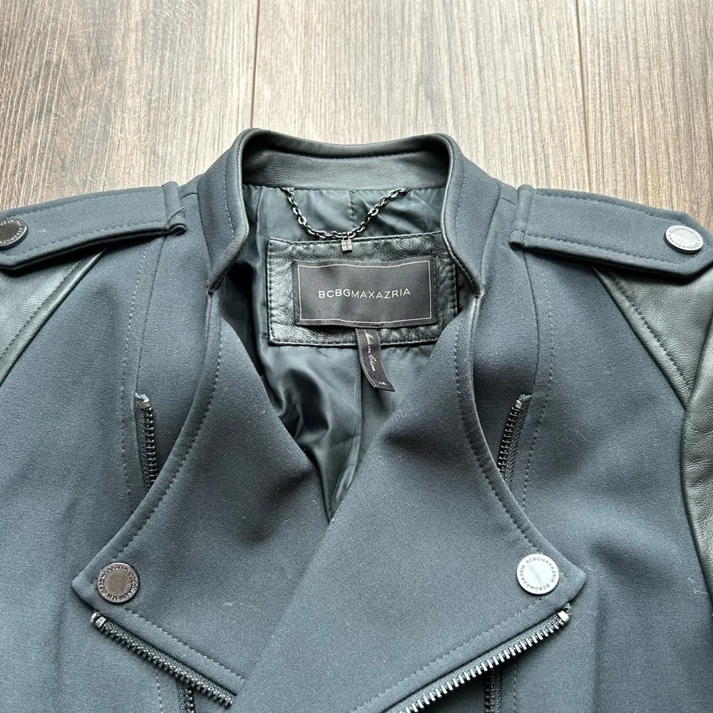 BCBGMAXAZRIA Fern Ava Moto Jacket | XS - Picture 4 of 15